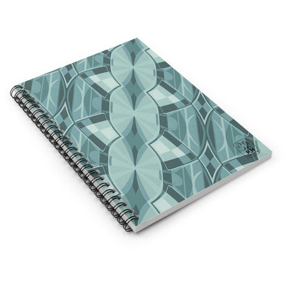 "Kaleidoscope"- Marine.  Spiral Bound Notebook - Ruled Line.