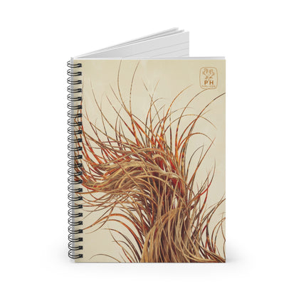 "Wild Grass"  Spiral Bound Notebook - Ruled Line.