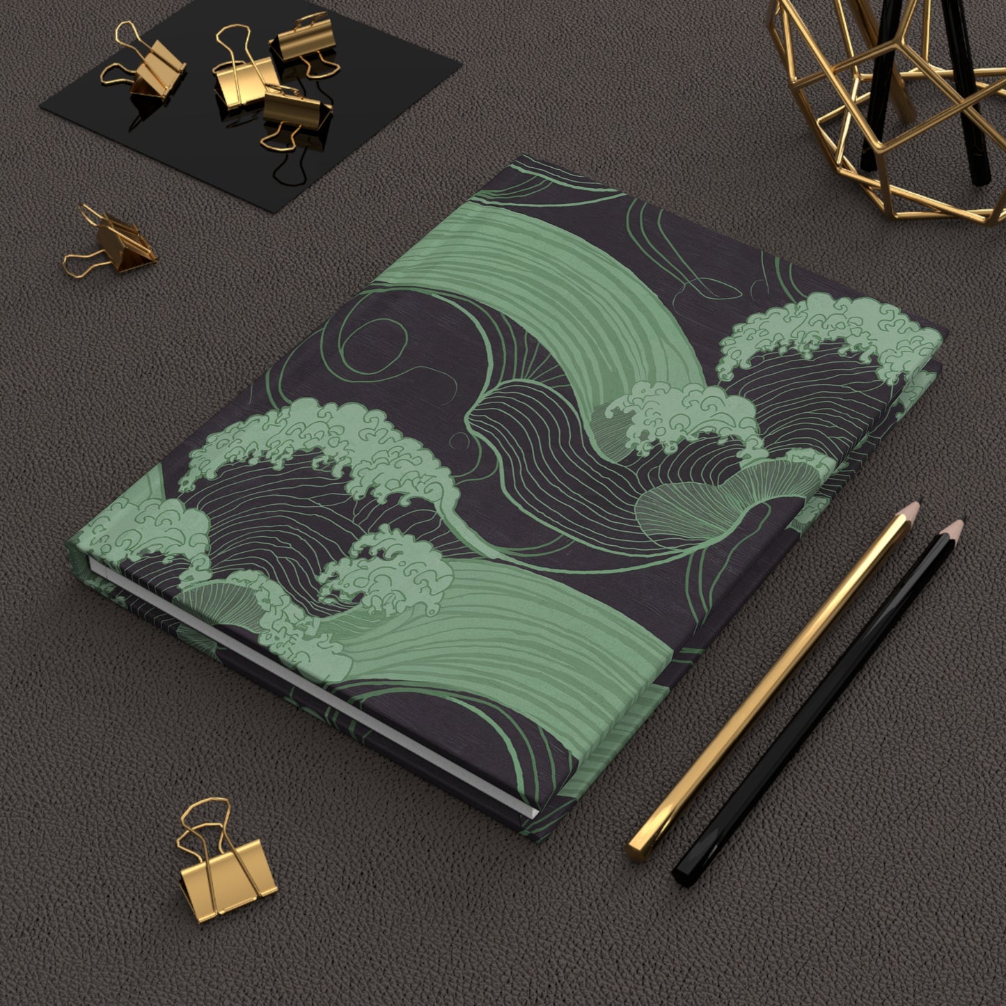 "Offshore Winds" Hardcover Matte Journal - Green