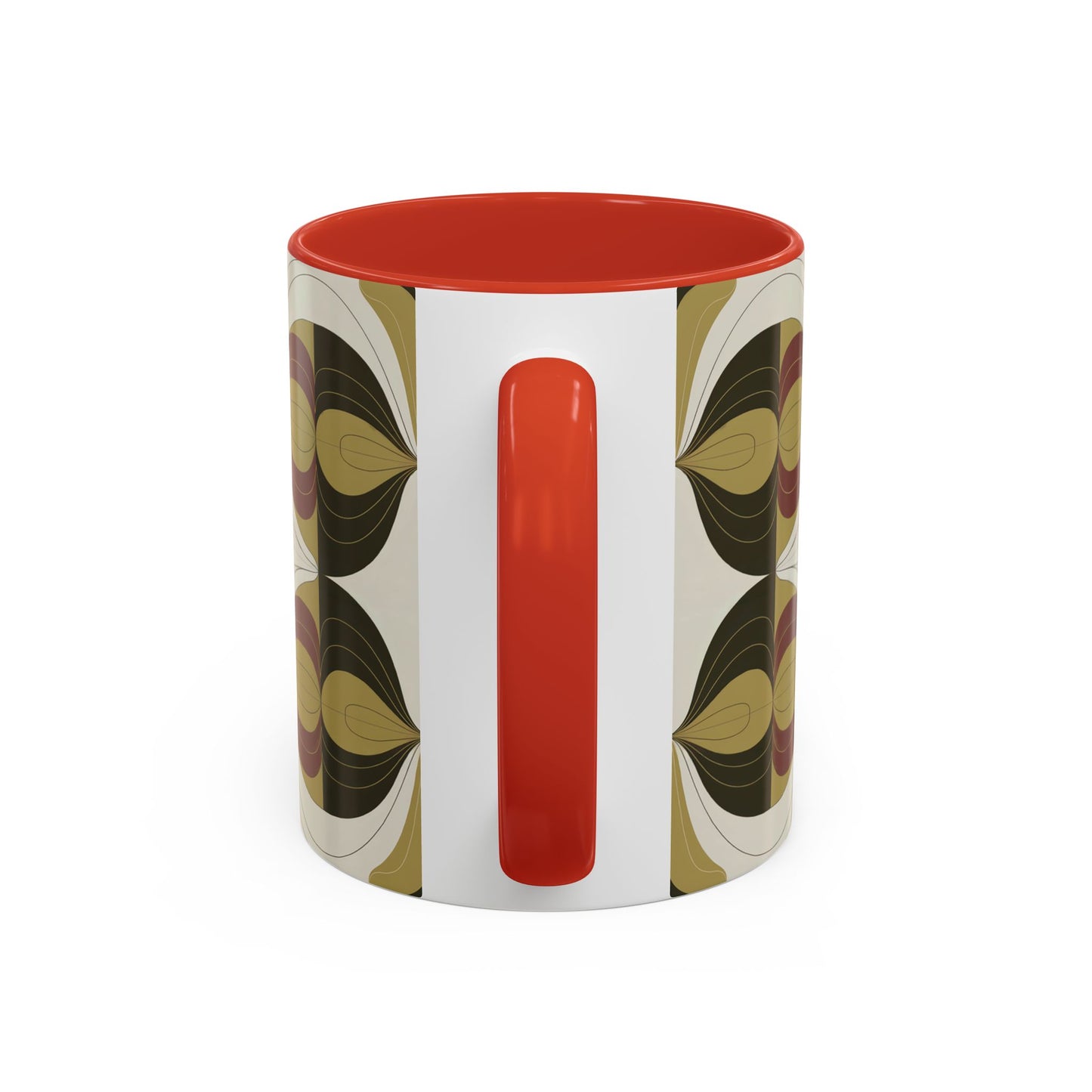 Seeds - Red - 11oz Retro Accent Mug - Unique Coffee Cup with Vintage Patterns and Slogans