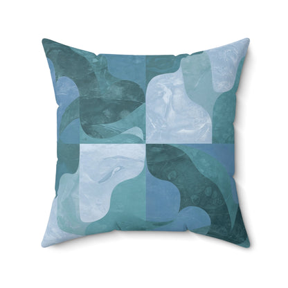 Embers-Teal. Luxurious 20x20 Faux Suede, Printed Throw Pillow – Home Décor for your Living Room, Bedroom or Office.