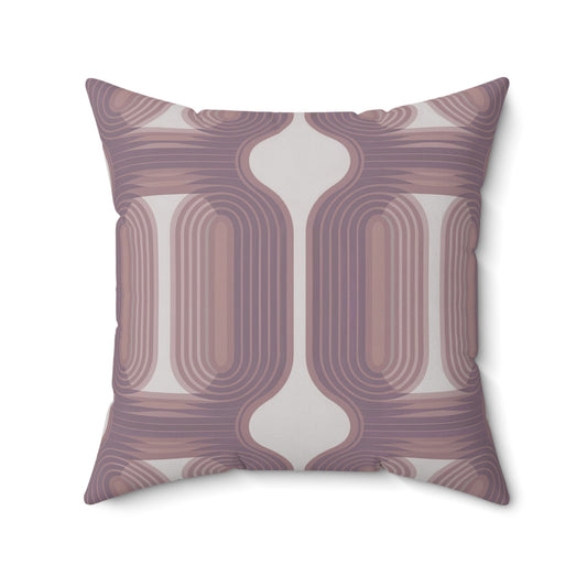 Waves-Dusty Rose. Luxurious 20x20 Faux Suede, Printed Throw Pillow – Home Décor for your Living Room, Bedroom or Office.