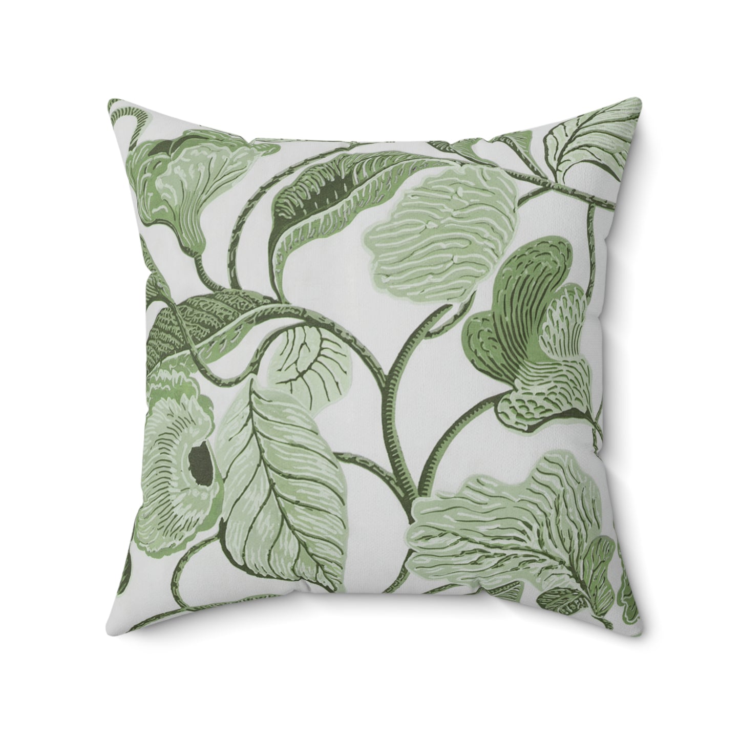 "Vines" - Sage.  Luxurious 20x20 Faux Suede, Printed Throw Pillow – Perfect Home Décor for your Living Room, Bedroom or Office.