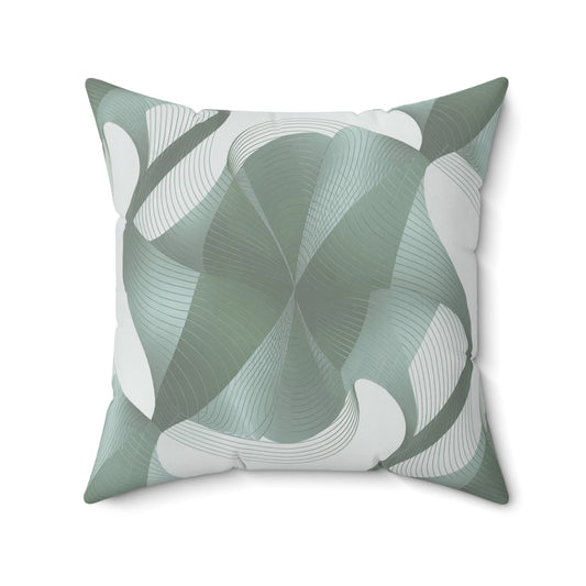 Currents-Sage. Luxurious 20x20 Faux Suede, Printed Throw Pillow – Home Décor for your Living Room, Bedroom or Office.