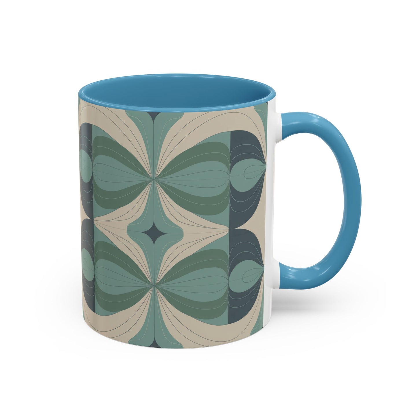 Seeds - Cream - 11oz Retro Accent Mug - Unique Coffee Cup with Vintage Patterns and Slogans