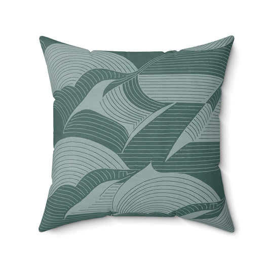 "Retro Lines" - Marine.  Luxurious 20x20 Faux Suede, Printed Throw Pillow – Home Décor for your Living Room, Bedroom or Office.