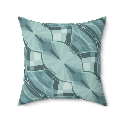 "Kaleidoscope" - Marine. Luxurious 20x20 Faux Suede, Printed Throw Pillow – Home Décor for your Living Room, Bedroom or Office.