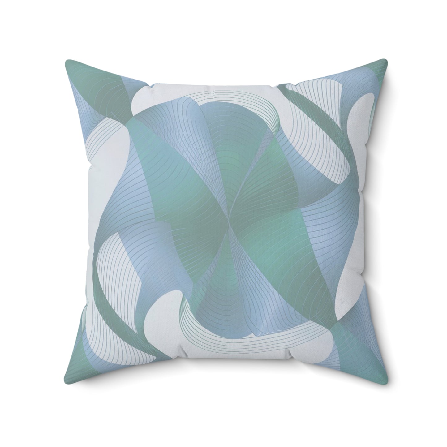 Currents-Aqua. Luxurious 20x20 Faux Suede, Printed Throw Pillow – Home Décor for your Living Room, Bedroom or Office.