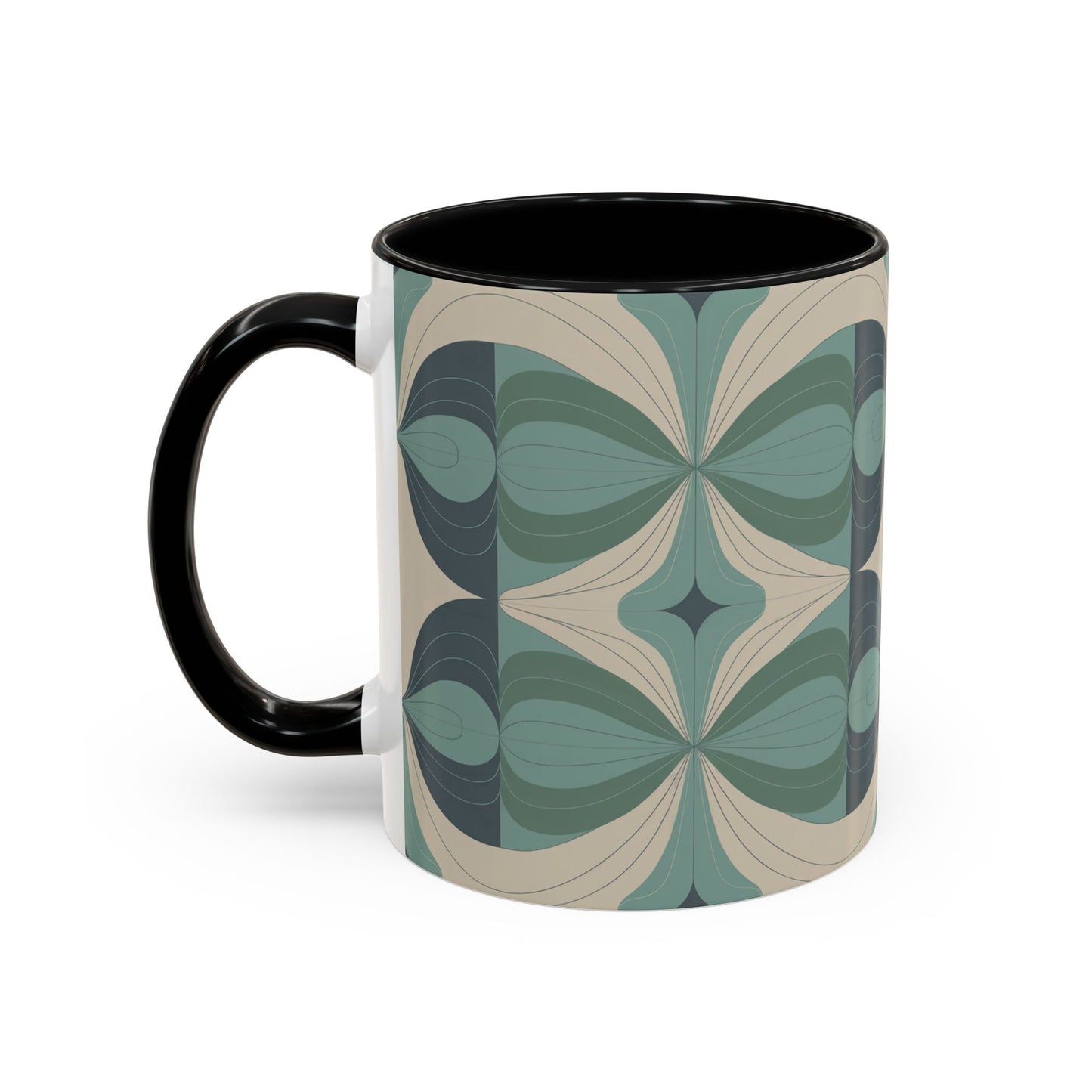 Seeds - Cream - 11oz Retro Accent Mug - Unique Coffee Cup with Vintage Patterns and Slogans