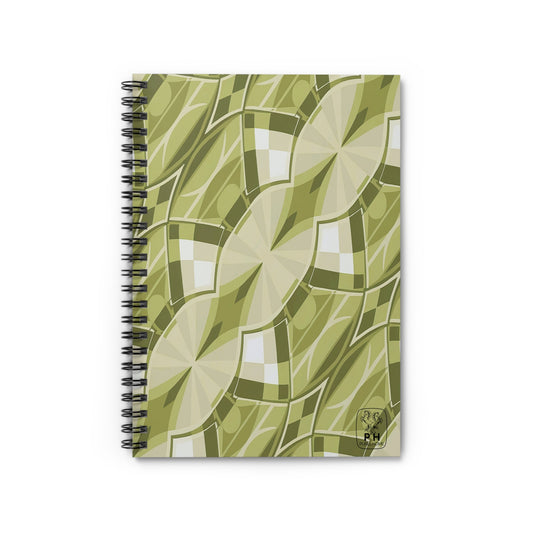 "Kaleidoscope"- Sage.  Spiral Bound Notebook - Ruled Line.