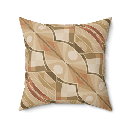 "Kaleidoscope" - Red.  Luxurious 20x20 Faux Suede, Printed Throw Pillow – Home Décor for your Living Room, Bedroom or Office.