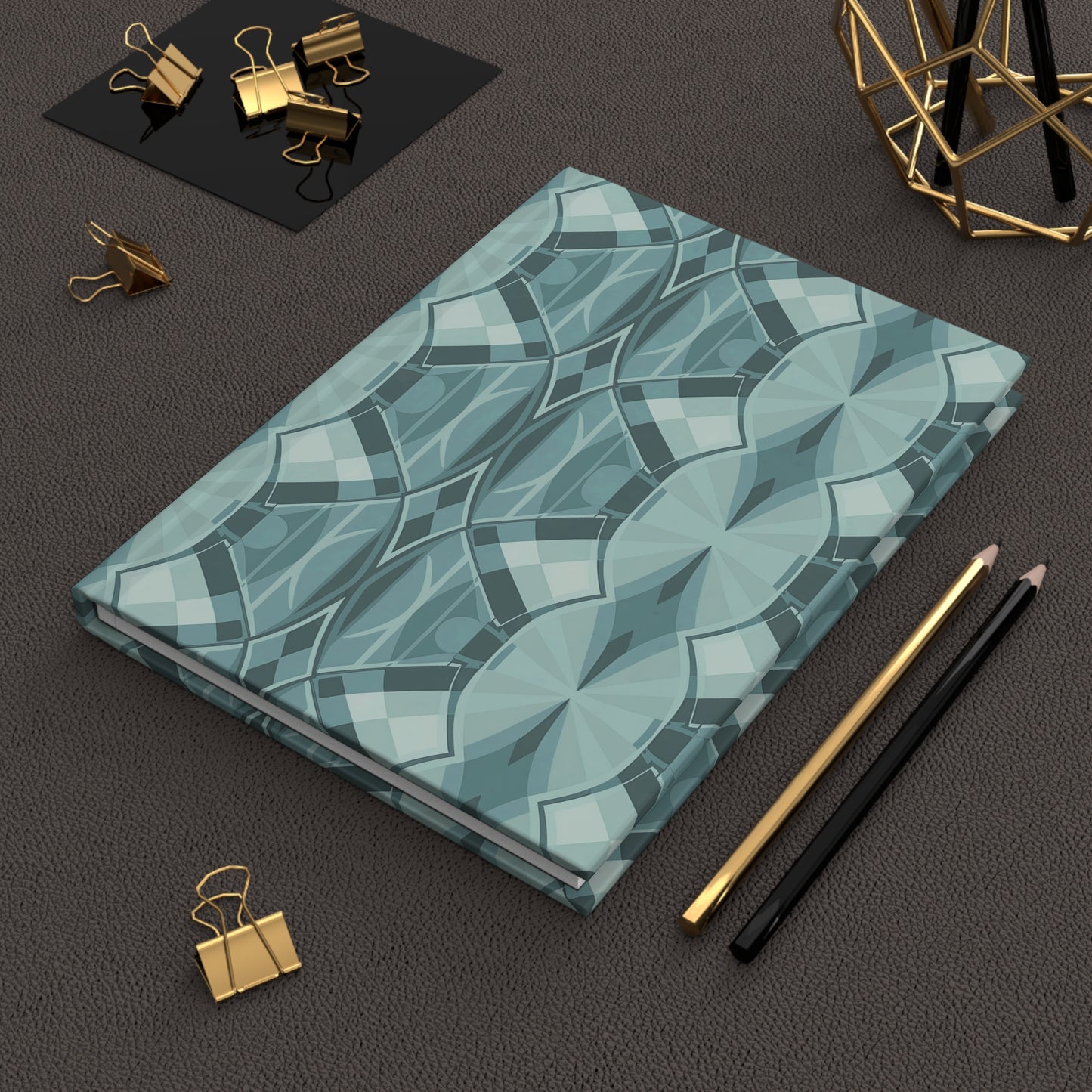 "Kaleidoscope" Hardcover Matte Journal - Marine