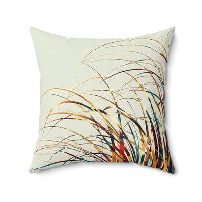 "Grass in the Wind" Luxurious 20x20 Faux Suede, Printed Throw Pillow – Home Décor for your Living Room, Bedroom or Office.