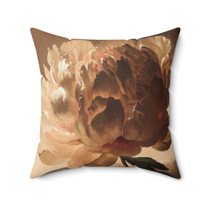 "Petals" - Luxurious 20x20 Faux Suede, Printed Throw Pillow – Home Décor for your Living Room, Bedroom or Office.