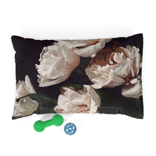 Ultra Soft Pet Bed - White Floral