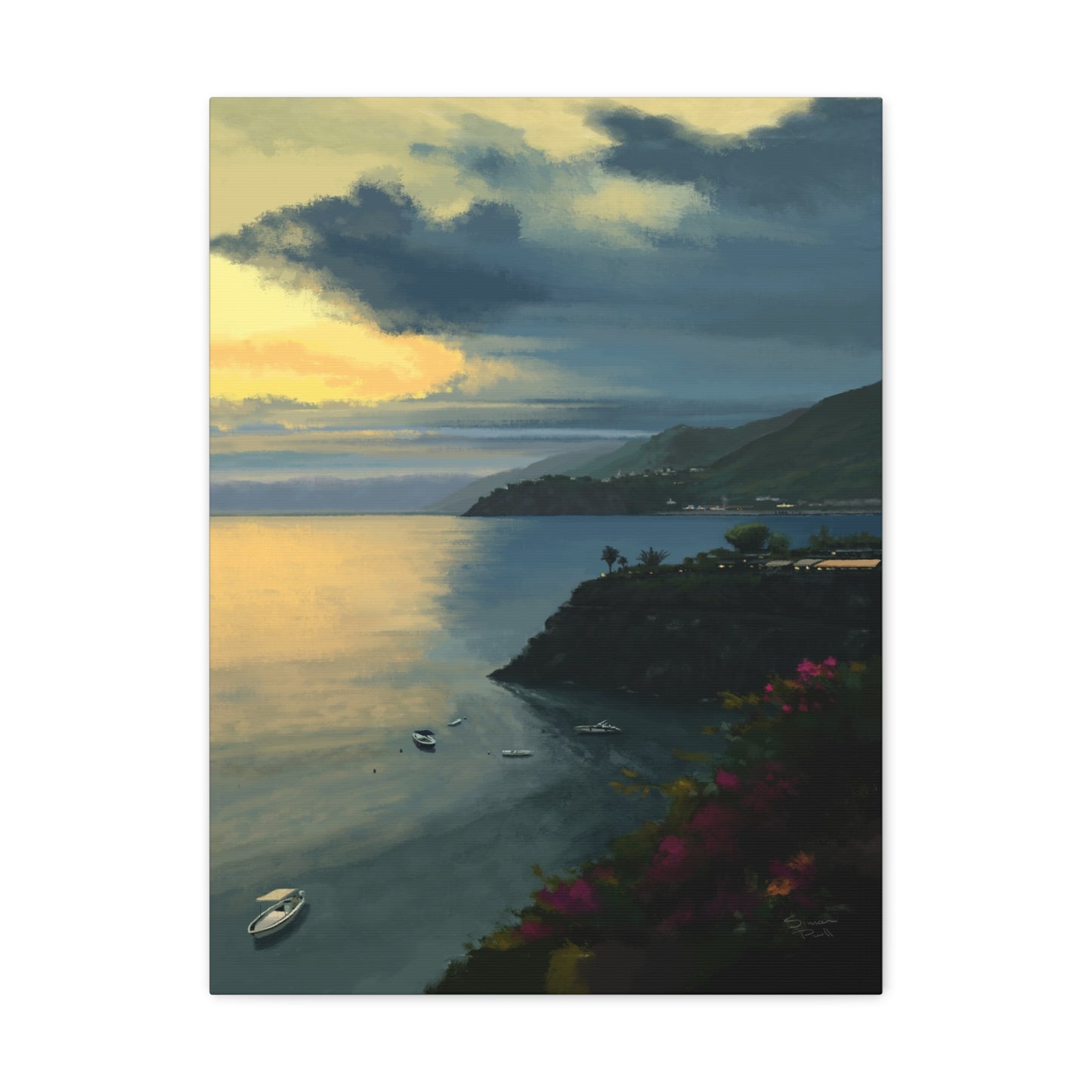 Cinque Terre Canvas Print, Gallery Wrapped Giclee, Ready to Hang, Wall Art