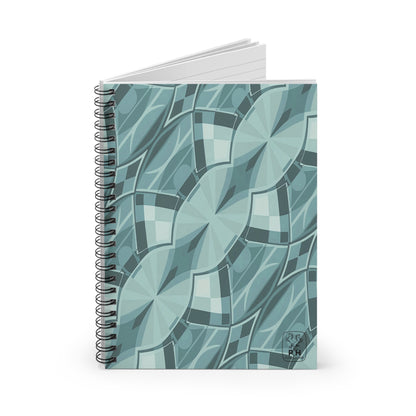 "Kaleidoscope"- Marine.  Spiral Bound Notebook - Ruled Line.