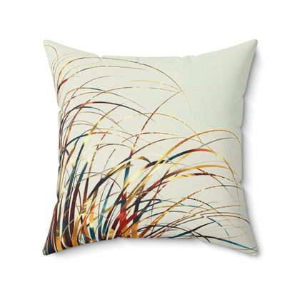 "Grass in the Wind" Luxurious 20x20 Faux Suede, Printed Throw Pillow – Home Décor for your Living Room, Bedroom or Office.