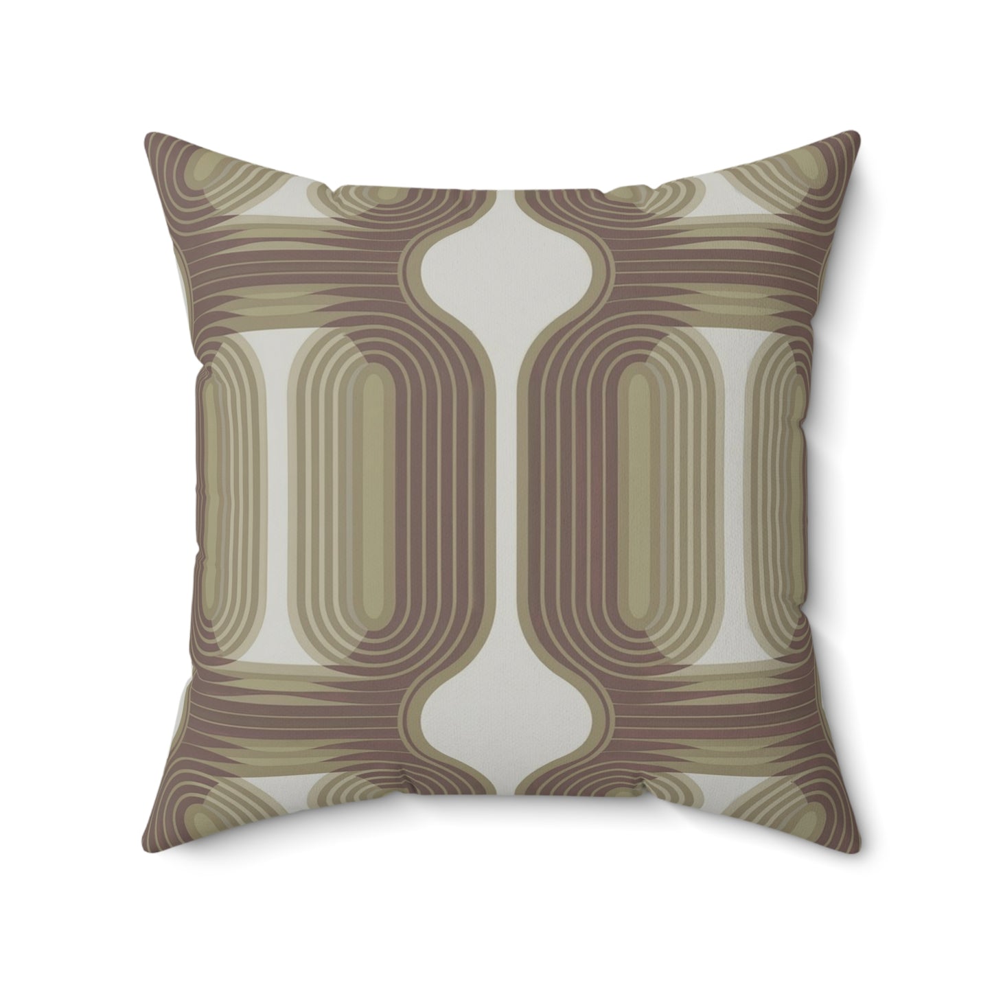 Waves-Tan. Luxurious 20x20 Faux Suede, Printed Throw Pillow – Home Décor for your Living Room, Bedroom or Office.