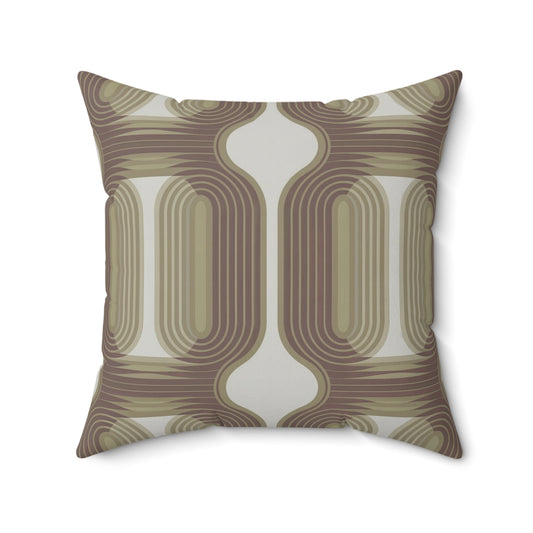 Waves-Tan. Luxurious 20x20 Faux Suede, Printed Throw Pillow – Home Décor for your Living Room, Bedroom or Office.