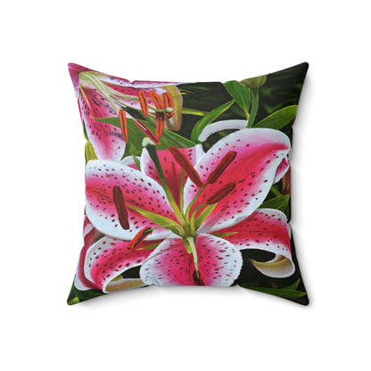 "Tiger Lillys" 18x18 Spun Polyester Throw Pillow