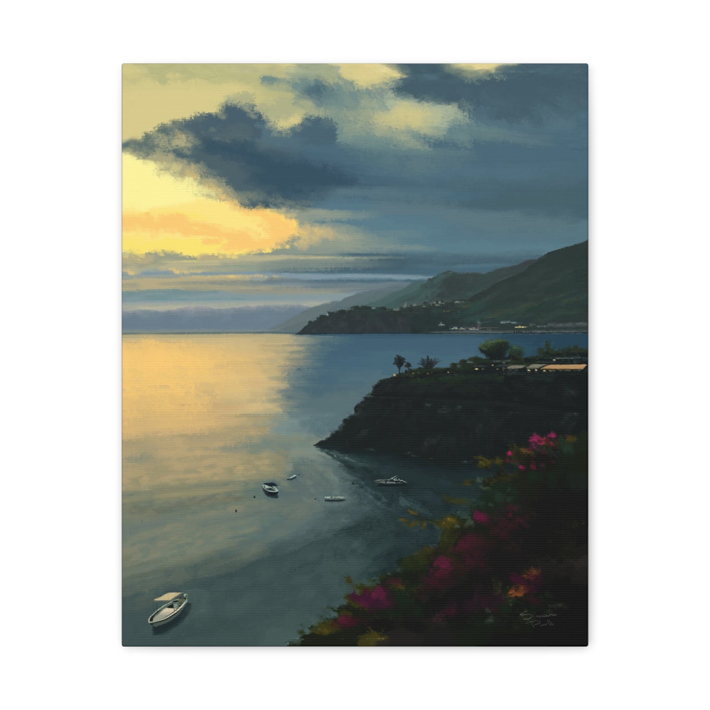 Cinque Terre Canvas Print, Gallery Wrapped Giclee, Ready to Hang, Wall Art