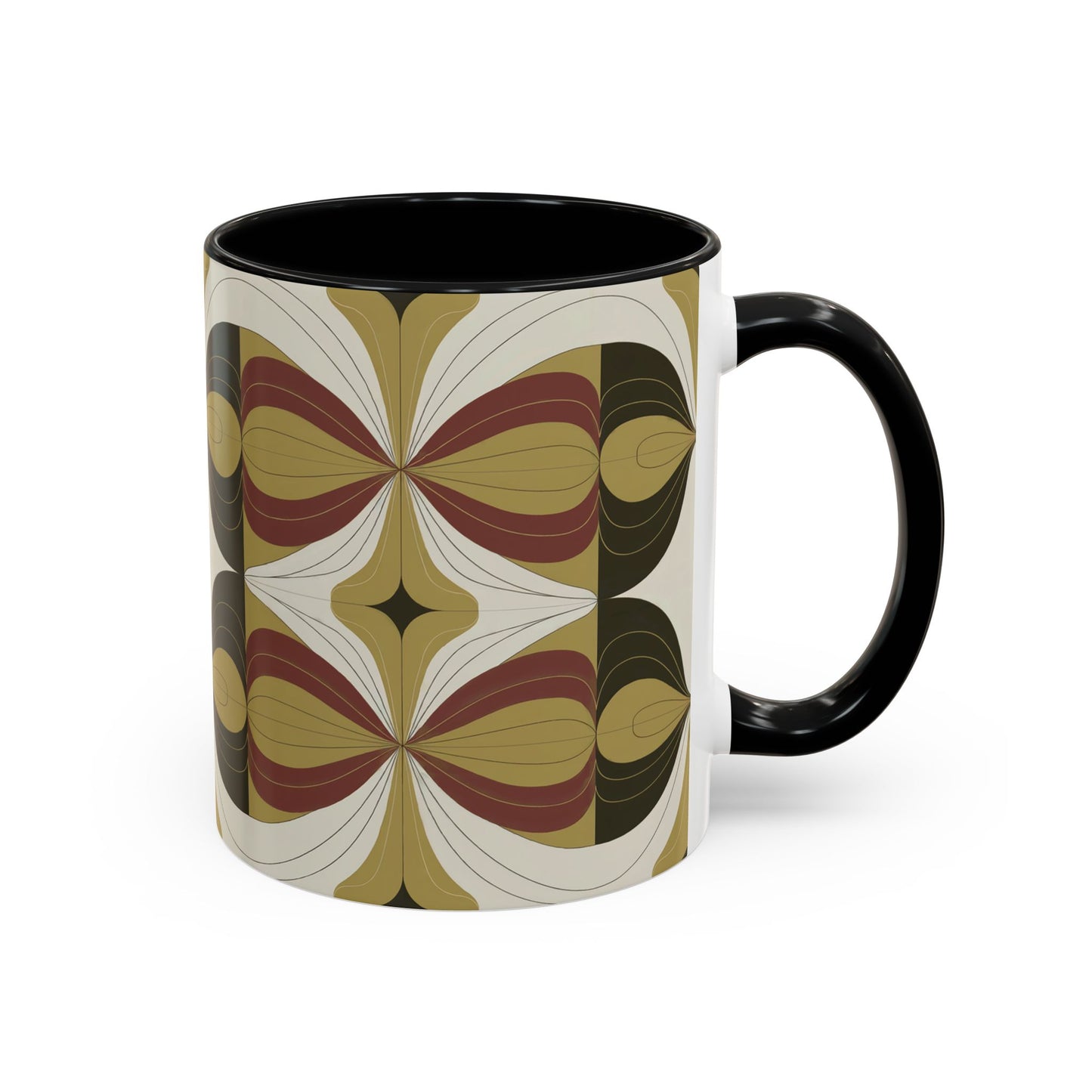 Seeds - Red - 11oz Retro Accent Mug - Unique Coffee Cup with Vintage Patterns and Slogans