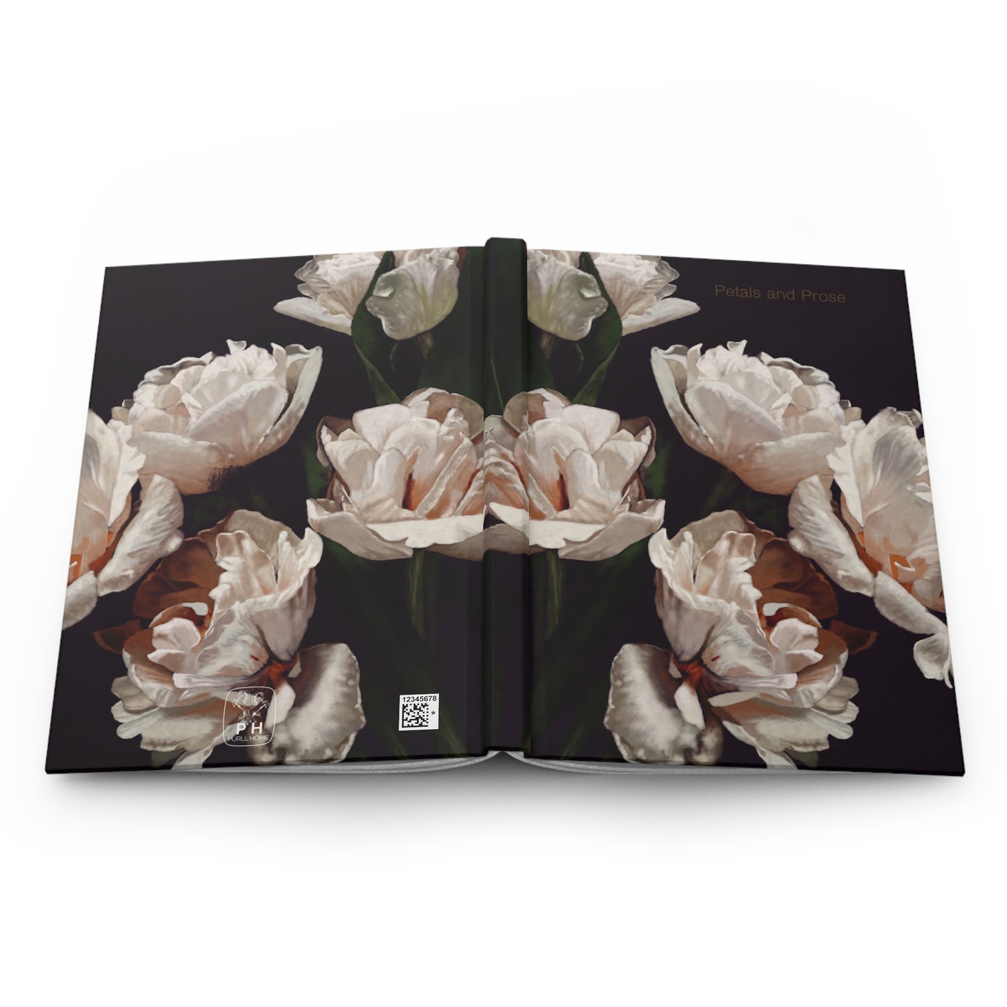 "White Floral" Hardcover Matte Journal - Petals and Prose