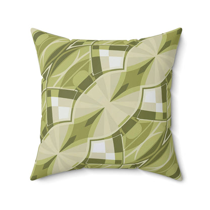 "Kaleidoscope" - Sage.  Luxurious 20x20 Faux Suede, Printed Throw Pillow – Home Décor for your Living Room, Bedroom or Office.