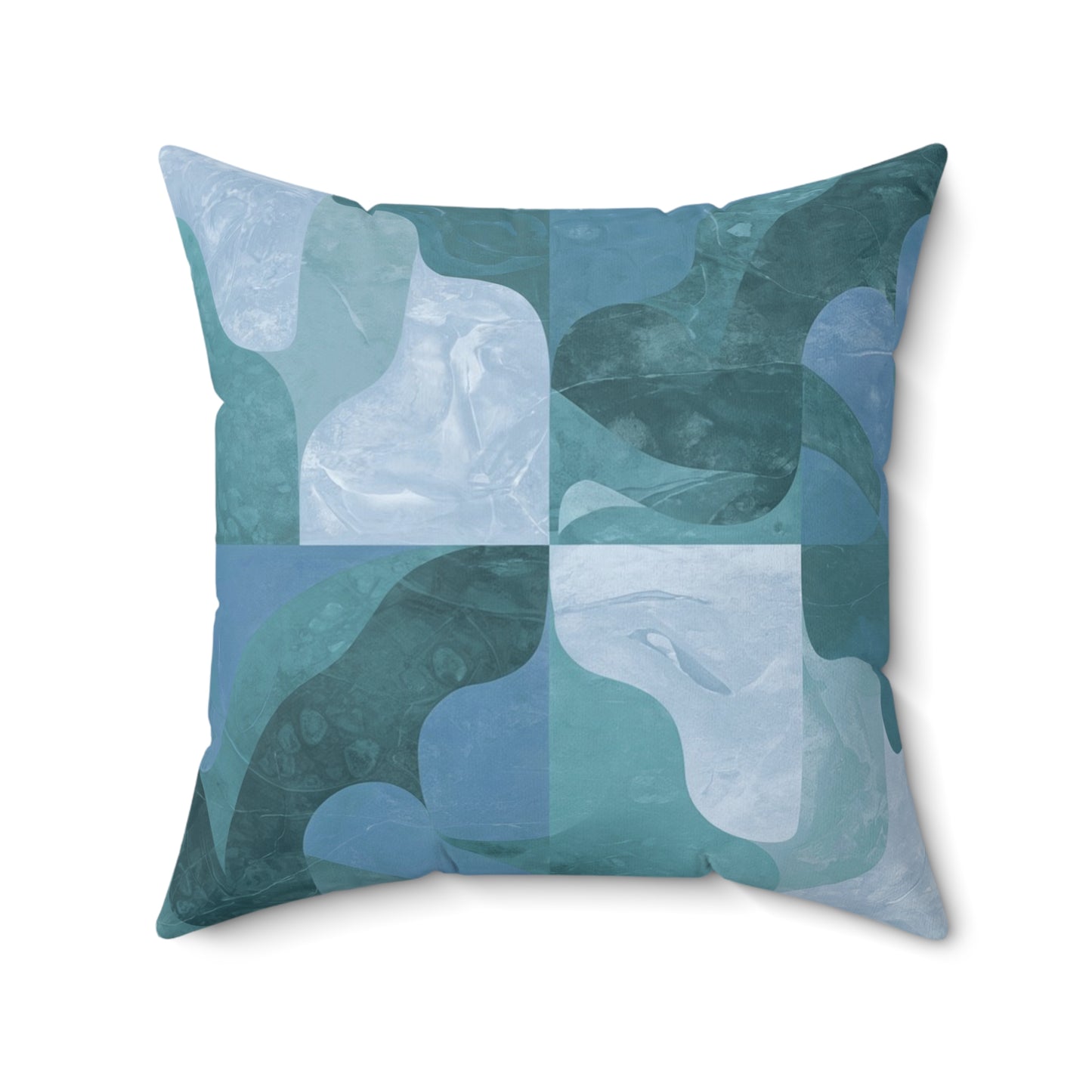 Embers-Teal. Luxurious 20x20 Faux Suede, Printed Throw Pillow – Home Décor for your Living Room, Bedroom or Office.