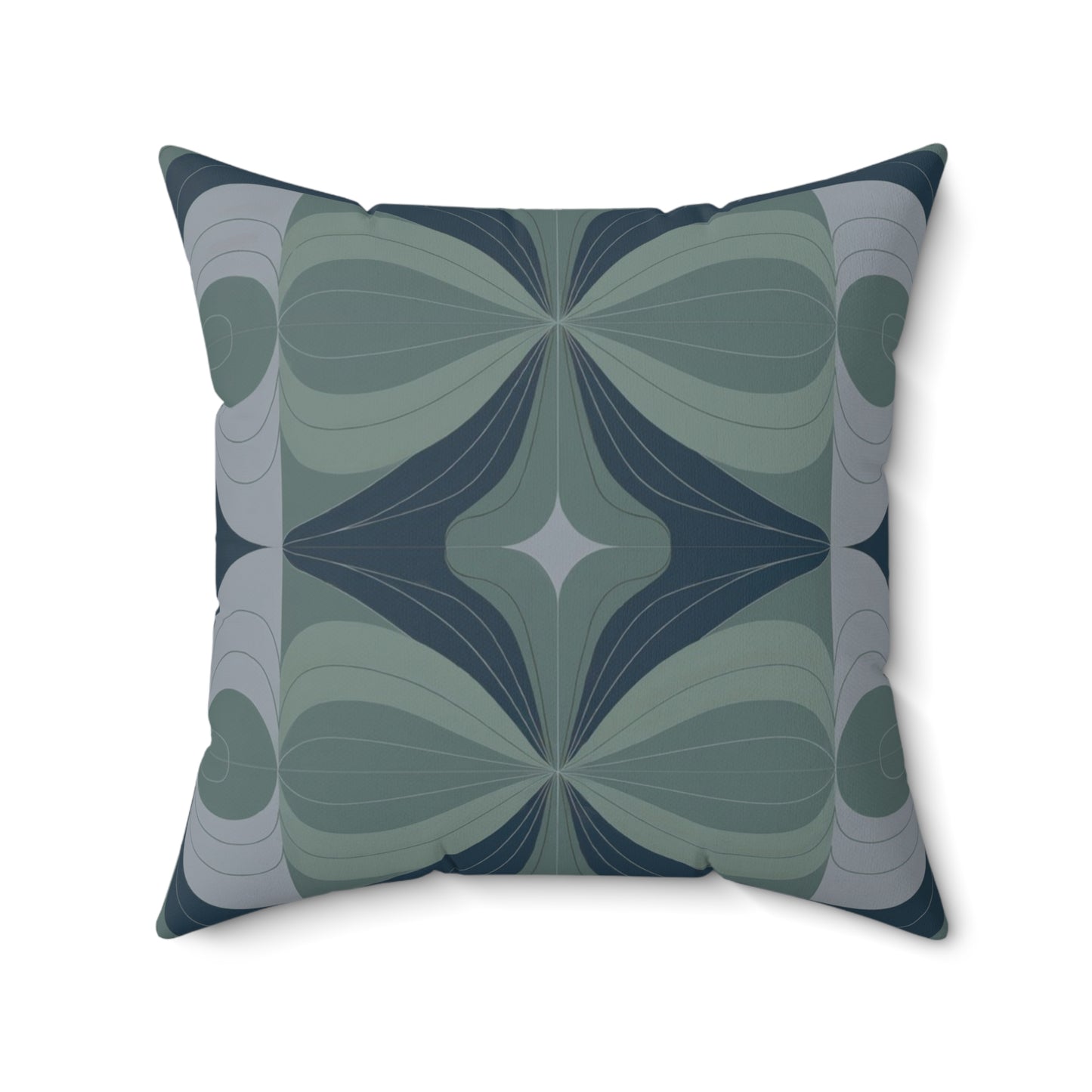 Seeds - Navy. Luxurious 20x20 Faux Suede, Printed Throw Pillow – Home Décor for your Living Room, Bedroom or Office.