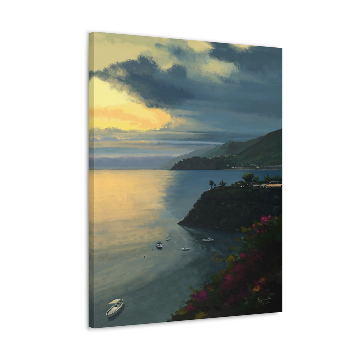 Cinque Terre Canvas Print, Gallery Wrapped Giclee, Ready to Hang, Wall Art