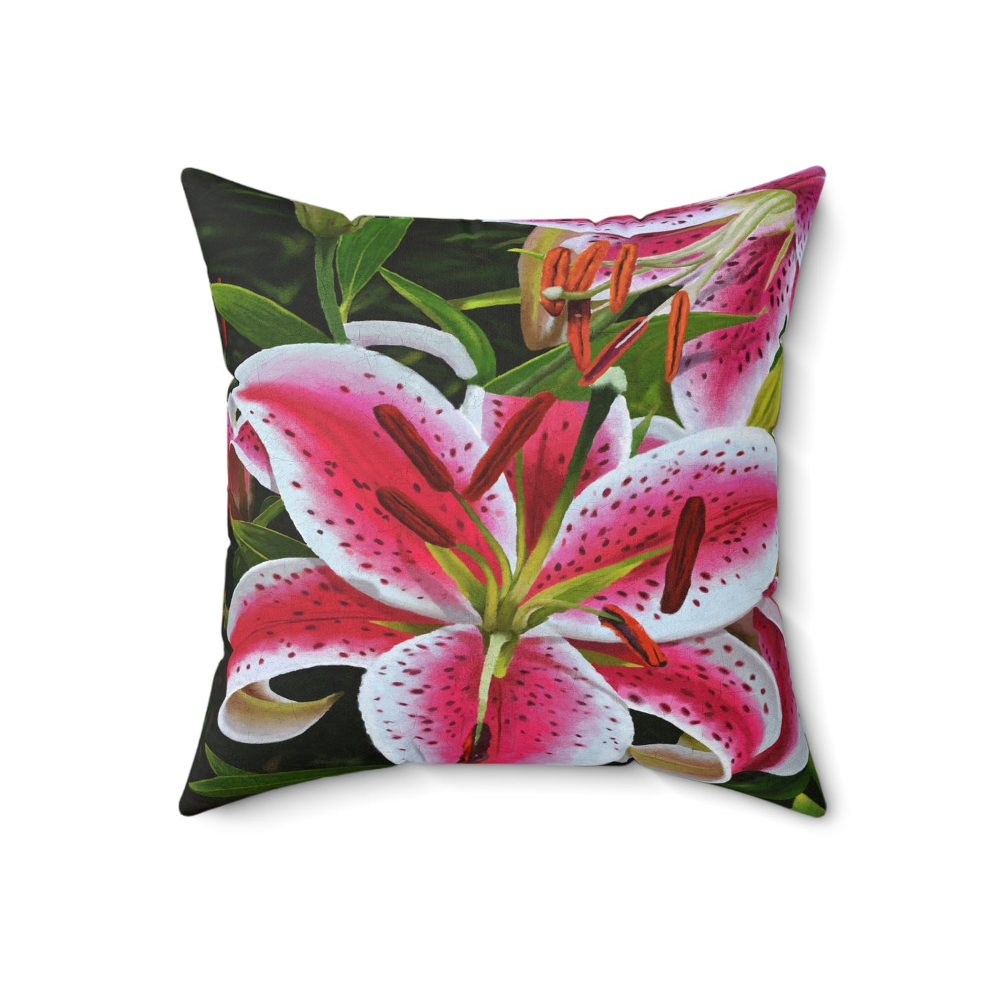 "Tiger Lillys" 18x18 Spun Polyester Throw Pillow