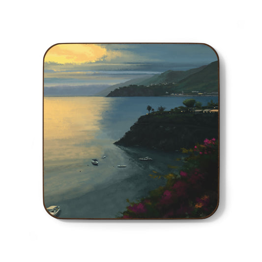 "Cinque Terre" 3.5x3.5 Hardboard Back Coaster