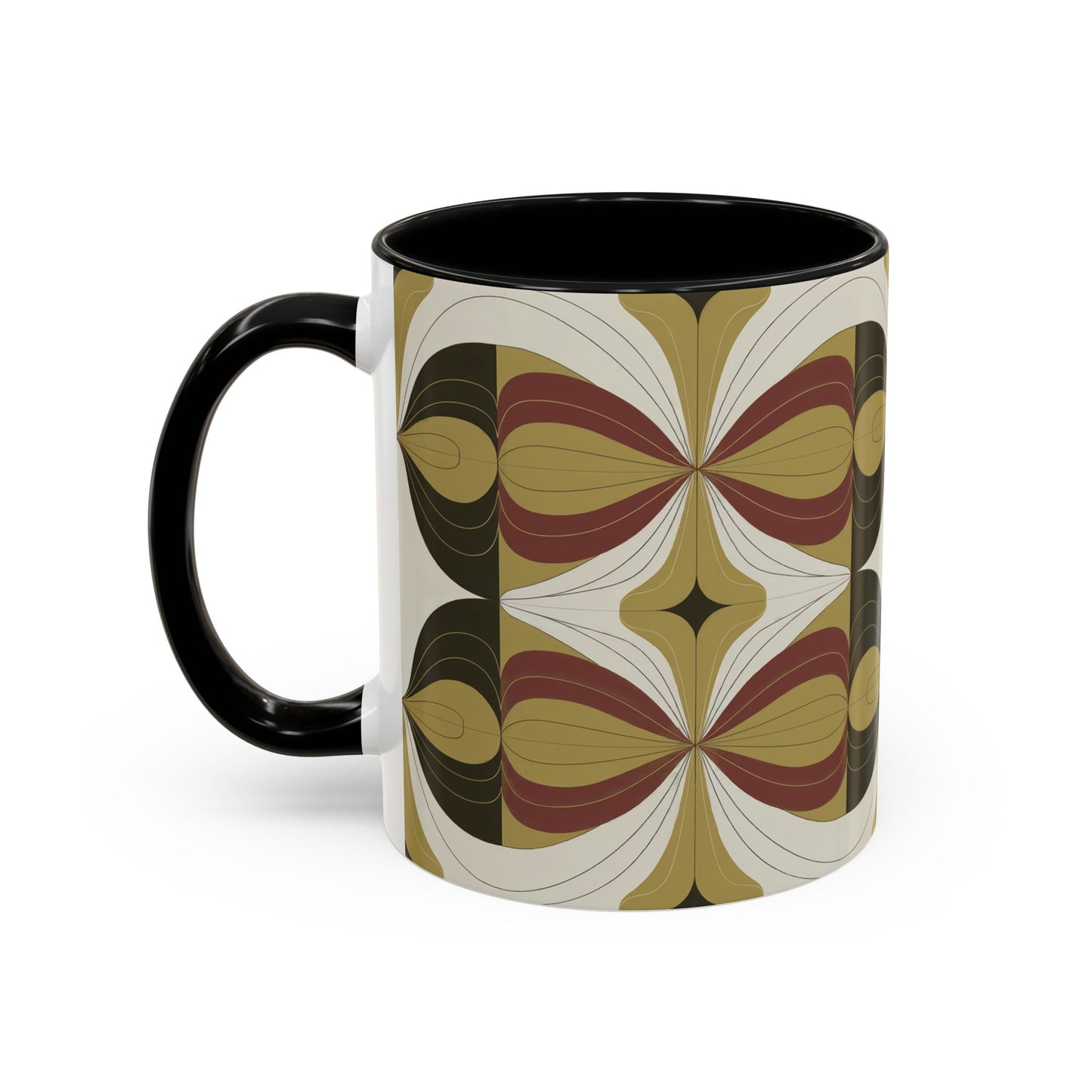 Seeds - Red - 11oz Retro Accent Mug - Unique Coffee Cup with Vintage Patterns and Slogans