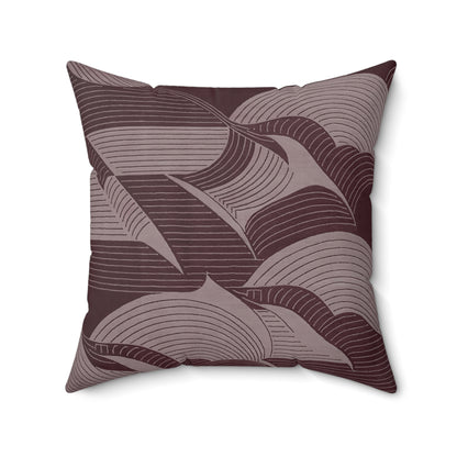 "Retro Lines" - Eggplant.  Luxurious 20x20 Faux Suede, Printed Throw Pillow – Home Décor for your Living Room, Bedroom or Office.