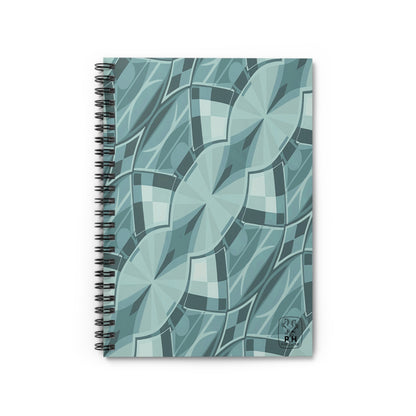 "Kaleidoscope"- Marine.  Spiral Bound Notebook - Ruled Line.