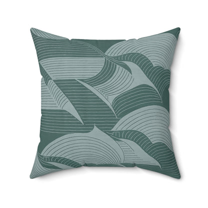 "Retro Lines" - Marine.  Luxurious 20x20 Faux Suede, Printed Throw Pillow – Home Décor for your Living Room, Bedroom or Office.