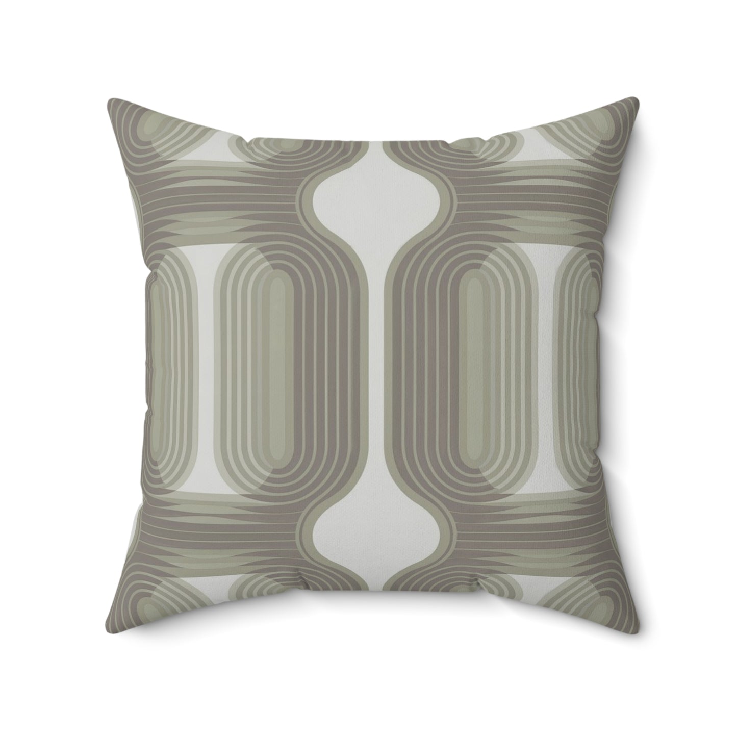 Waves-Dusty Olive. Luxurious 20x20 Faux Suede, Printed Throw Pillow – Home Décor for your Living Room, Bedroom or Office.