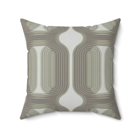 Waves-Dusty Olive. Luxurious 20x20 Faux Suede, Printed Throw Pillow – Home Décor for your Living Room, Bedroom or Office.