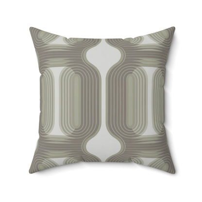 Waves-Dusty Olive. Luxurious 20x20 Faux Suede, Printed Throw Pillow – Home Décor for your Living Room, Bedroom or Office.