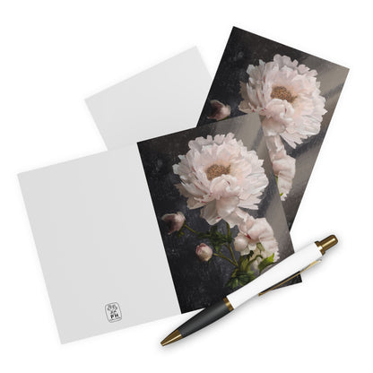 "White Peony" Greeting Cards (5 Pack)