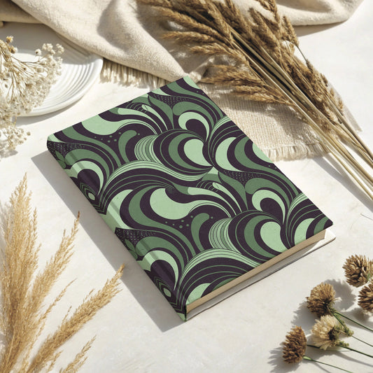 "Marble" Hardcover Matte Journal - Green