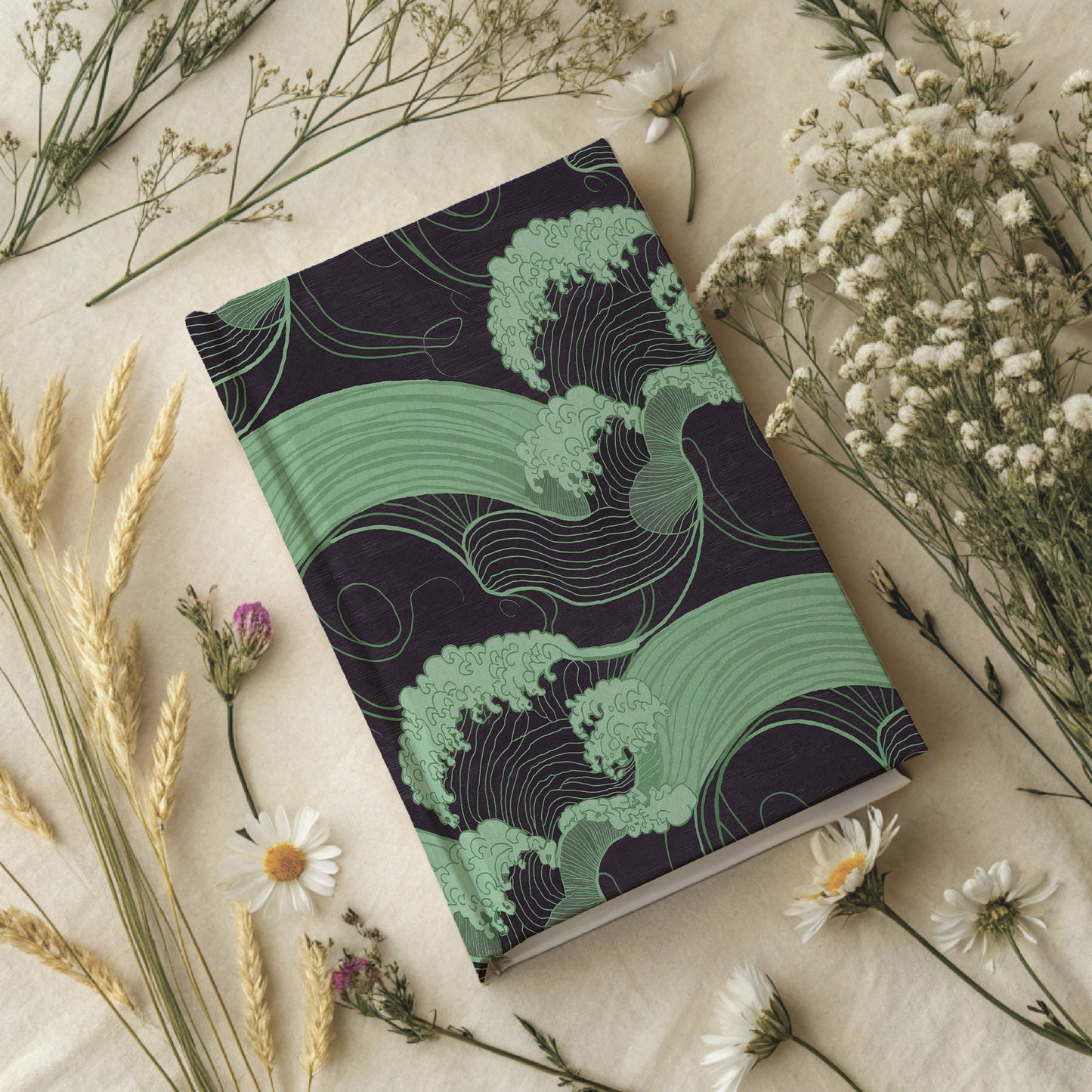 "Offshore Winds" Hardcover Matte Journal - Green