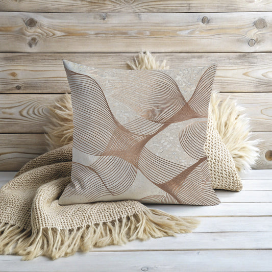 "Tumbleweed" Luxurious 20x20 Faux Suede, Printed Throw Pillow – Perfect Home Décor for your Living Room, Bedroom or Office.