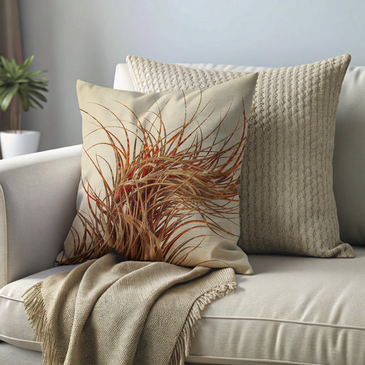 "Wild Grass" Luxurious 20x20 Faux Suede, Printed Throw Pillow – Home Décor for your Living Room, Bedroom or Office.