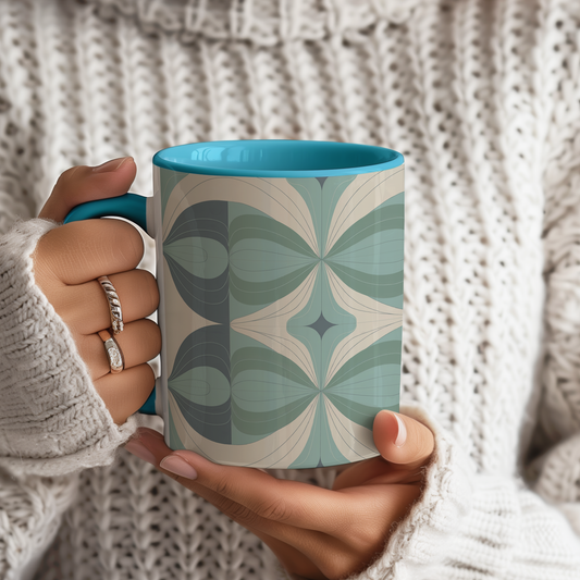 Seeds - Cream - 11oz Retro Accent Mug - Unique Coffee Cup with Vintage Patterns and Slogans